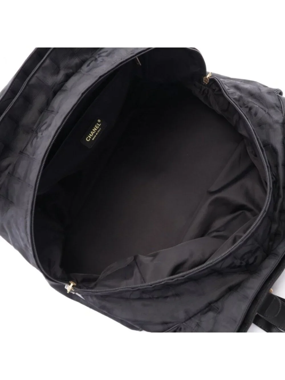 Chanel Boston Bag New Travel Line Black Leather